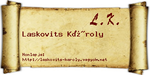 Laskovits Károly névjegykártya